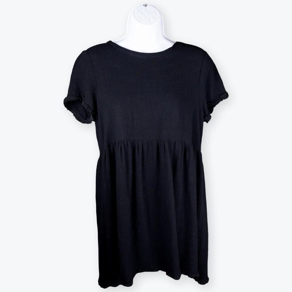 LA Hearts Women Black Knit Baby Doll Mini Tops M